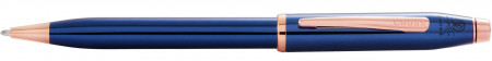 Cross Century II Ballpoint Pen - Blue Lacquer Rose Gold Trim